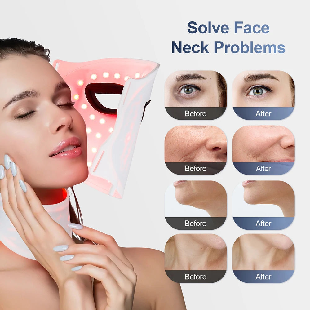 LED light therapy mask for acne and anti-ageing skincare